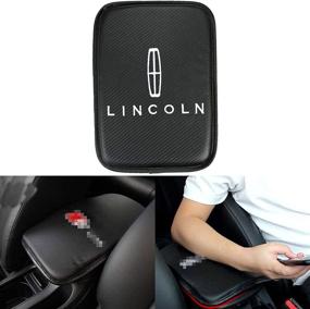 img 4 attached to Carbon Fiber Leather Lincoln Center Console Pad and Armrest Seat Box Cover Protector for Lincoln All Series Auto