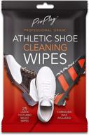 proplay athletic shoe cleaning wipes: carnauba wax included | repels water, removes dirt, grass, and sand | convenient, resealable pack - unscented logo