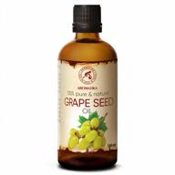 100% чистое и натуральное масло виноградных косточек для ароматерапии, ароматизации и диффузоров - размер 3,4 жидких унции (100 мл) логотип