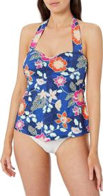 img 2 attached to Stylish & Versatile Retro Bandeau Handkerchief 👙 Tankini Swimsuit Top for Women - 24th & Ocean