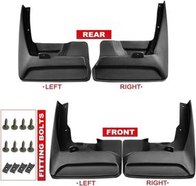 img 3 attached to A-Premium 4pcs Splash Guards Mud Flaps – Compatible with Toyota Sienna Base L CE LE XLE Limited 2011-2017 – Front & Rear Mudguards Mudflaps