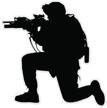 american soldier silhouette freedom sticker logo