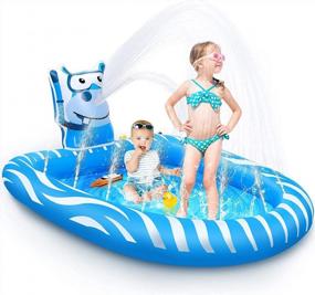 img 4 attached to Beewarm Splash Pad Kids Pool: The Ultimate Outdoor Water Toy For Toddlers And Kids (Ages 1-12) With Lifetime Replacement Guarantee!