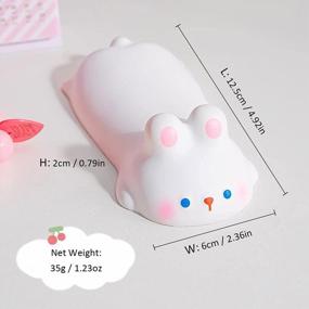 img 3 attached to CHUYI Cute Rabbit Wrist Rest - Ergonomic Memory Foam Support Pillow With Non-Slip PU Base For Comfortable Typing And Gaming (White)