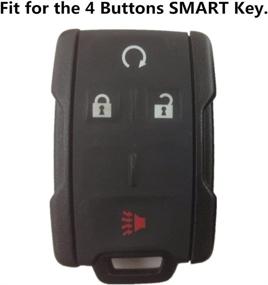 img 3 attached to 🔑 Ultimate Protection for Silverado: Silicone Rubber Key Fob Case Covers Keyless Remote Jacket Skin Protector