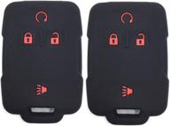 🔑 ultimate protection for silverado: silicone rubber key fob case covers keyless remote jacket skin protector logo