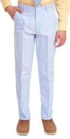 img 3 attached to 👖 IZOD Oxford Front Dress Pants for English Boys' Clothing