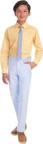 img 2 attached to 👖 IZOD Oxford Front Dress Pants for English Boys' Clothing