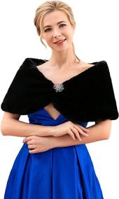 img 4 attached to Aukmla Wedding Sleeveless Stunning Rhinestones Women's Accessories at Scarves & Wraps