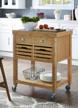 stainless steel top bamboo kitchen cart by boraam kenta - optimized for search engines logo