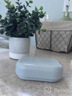 img 1 attached to Keep Soap Dry And Clean With UVIVIU'S Plastic Soap Dish - Easy To Clean And Drain, In White review by John Ramsey