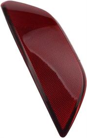 img 1 attached to 🚗 Cayenne Rear Bumper Trim Reflector: Driver Side Red Lens Light for Porsche Cayenne 2011-2014