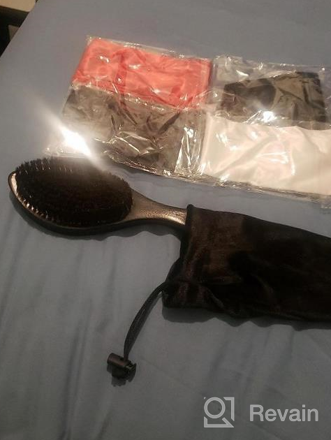 img 1 attached to 3Pcs Durags & 360 Wave Brush Kit For Men - Curved Medium/Hard Hair Brushes + Extra 1 Wave Cap review by Matthew Owens