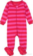 🚀 leveret striped baby girls footed pajamas sleeper - 100% cotton kids & toddler pjs (0 months-5 toddler) - improved seo logo