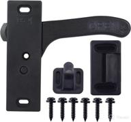 rv left-hand metal screen door latch kit, camper, motorhome, travel trailer handle logo