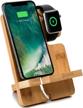 bamboo charging station organizer: keep your mobile devices in check with jackcube design multi-device charger dock stand – mk243a logo
