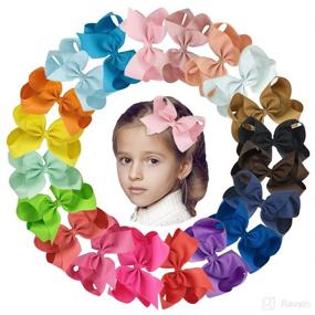 img 4 attached to Boutique Grosgrain Alligator Accessories Toddlers Baby Care at Hair Care