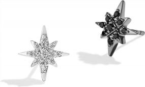 img 1 attached to Embrace The Force: Star Wars™ Sterling Silver Earrings Sparkling With 1/5 Ct.Tw. Black And White Diamonds For Women