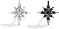 embrace the force: серьги star wars™ из стерлингового серебра, сверкающие 1/5 карата tw. черные и белые бриллианты для женщин логотип
