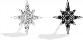 img 2 attached to Embrace The Force: Star Wars™ Sterling Silver Earrings Sparkling With 1/5 Ct.Tw. Black And White Diamonds For Women