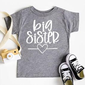 img 1 attached to Olive Loves Apple Sibling T Shirt Apparel & Accessories Baby Girls ... Clothing