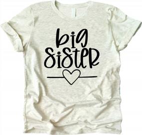 img 4 attached to Olive Loves Apple Sibling T Shirt Apparel & Accessories Baby Girls ... Clothing