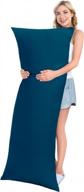 ultra-large pregnancy body pillow for men and women - insen full body pillow with soft jersey cotton cover in navy blue 标志
