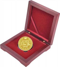 img 4 attached to Счастливая монета в деревянной коробке: идеальный подарок мужу по особым случаям