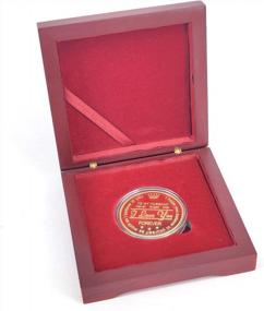 img 1 attached to Счастливая монета в деревянной коробке: идеальный подарок мужу по особым случаям