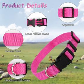 img 1 attached to 5-Pack GINDOOR Goat Collars with Bells - Adjustable Nylon Collar Set for Small Farm Animals (Goats, Sheep, Cows), Anti-Lost Bronze Bell, Ideal Grazing Copper Bell Accessory