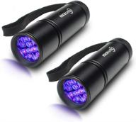 escolite uv flashlight black light flashlight: detect dog urine and pet stains with 395 nm ultraviolet blacklight - 2 pack logo