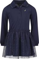 nautica girls sleeve peacoat medium girls' clothing : dresses логотип