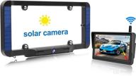 📸 solar powered wireless backup camera - parkvision, complete true wireless camera kit for diy installation. featuring a 5 inch hd monitor with 720p camera image, digital signal waterproof rear view system. ideal for sedans, suvs, rvs, and minivans. logo