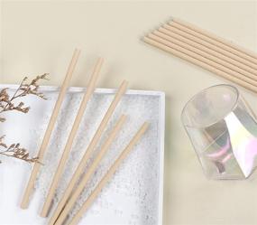 img 2 attached to 🌱 Eco-friendly Bamboo Paper Straws - Biodegradable and Compostable Disposable Drinking Straws for Cocktails, Smoothies, Coffee, Cereal, and Soft Drinks - Plastic Straw Alternative - Pack of 100