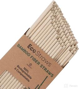 img 1 attached to 🌱 Eco-friendly Bamboo Paper Straws - Biodegradable and Compostable Disposable Drinking Straws for Cocktails, Smoothies, Coffee, Cereal, and Soft Drinks - Plastic Straw Alternative - Pack of 100