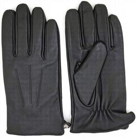 img 2 attached to 🧤 ZLUXURQ Мужские перчатки и варежки из кашемировой кожи с сенсорным экраном: премиальные аксессуары для стиля и функциональности.