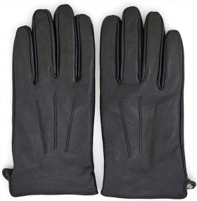 img 3 attached to 🧤 ZLUXURQ Мужские перчатки и варежки из кашемировой кожи с сенсорным экраном: премиальные аксессуары для стиля и функциональности.