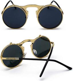 img 1 attached to 🕶️ Timeless Steampunk Sunglasses: Vintage Eyewear in the Spotlight