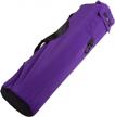 vibrant purple hugger mugger uinta yoga mat bag for convenient and stylish storage logo