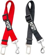 2pet dog seatbelt strap - adjustable and universal seat belt for all dog breeds and sizes - 2 pack, various colors logo