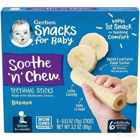 img 3 attached to 🍌 Gerber Soothe n Chew Banana Teething Sticks - 6 Count