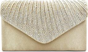 img 1 attached to Nodykka Evening Envelope Rhinestone Shoulder Women's Handbags & Wallets : Clutches & Evening Bags
