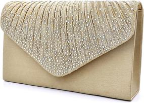 img 2 attached to Nodykka Evening Envelope Rhinestone Shoulder Women's Handbags & Wallets : Clutches & Evening Bags