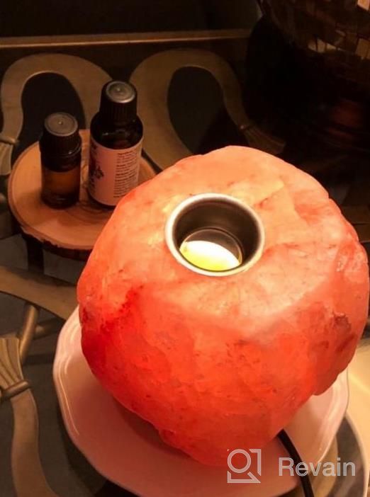 img 1 attached to Himalayan Salt Lamp Bowl With Small Rock Crystals And Dimmer Switch - Includes 25W Bulbs By AMOYSTONE review by Matthew Owens