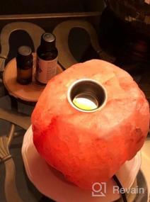img 8 attached to Himalayan Salt Lamp Bowl With Small Rock Crystals And Dimmer Switch - Includes 25W Bulbs By AMOYSTONE