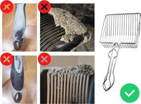 img 2 attached to 🐱 Tessa USA Metal Cat Litter Scoop with Holder - Fast Sifting, Durable Poop Scooper for Kitty Litter Boxes