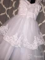 img 1 attached to Elegantly Adorned Tulle Flower Girls' Clothing with Appliques Sleeves review by Carmen Peterson