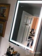 img 1 attached to Enhance Your Bathroom Routine With Keonjinn'S 48X28 Inch LED Vanity Mirror - Anti-Fog, Dimmable, Wall Mounted And Shatterproof review by Lisa Walton