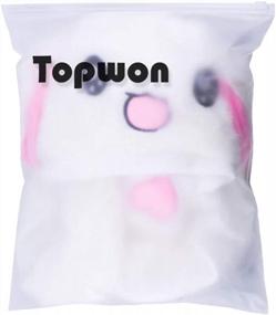 img 1 attached to Topwon Cute Plush Bunny Hat Rabbit Cap - Ears Popping Up When Pressing The Paws (LED Bunny Hat)