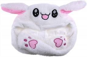 img 2 attached to Topwon Cute Plush Bunny Hat Rabbit Cap - Ears Popping Up When Pressing The Paws (LED Bunny Hat)
